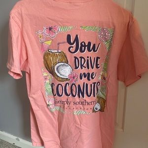 Simply Southern Tee shirt// you drive me coconuts